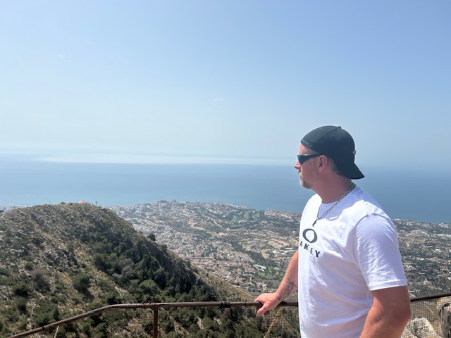 Vue d'en haut du mont Calamorro, Benalmadena, Espagne